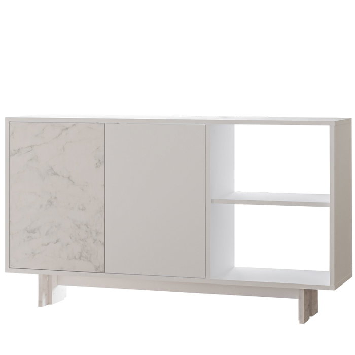 Hanah Home Ravello Consola Blanco y Mármol